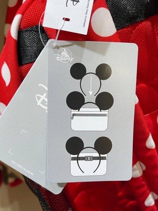 Disneyland Minnie Mouse D Bag Collection Red Polka Dot Small Backpack main image 5